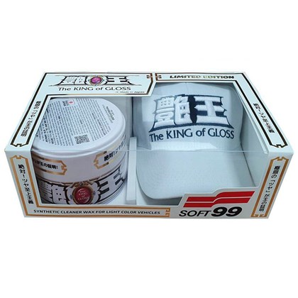 Cera King Of Gloss White Cleaner 320g C/ Boné Limited Edition - Soft99